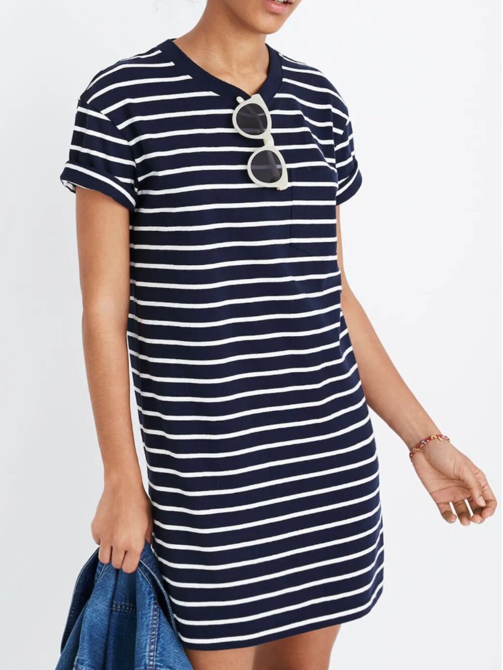 Madewell Striped Pocket Tee Dress